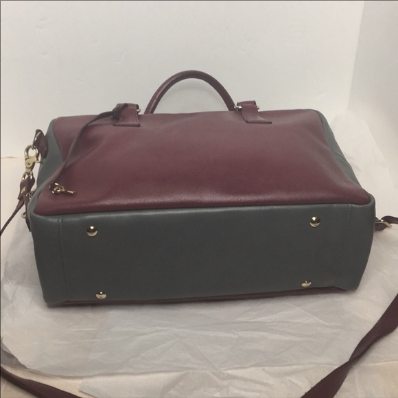 Gianni Notaro Maroon / Grey Saffiano Leather - Picture 7 of 9